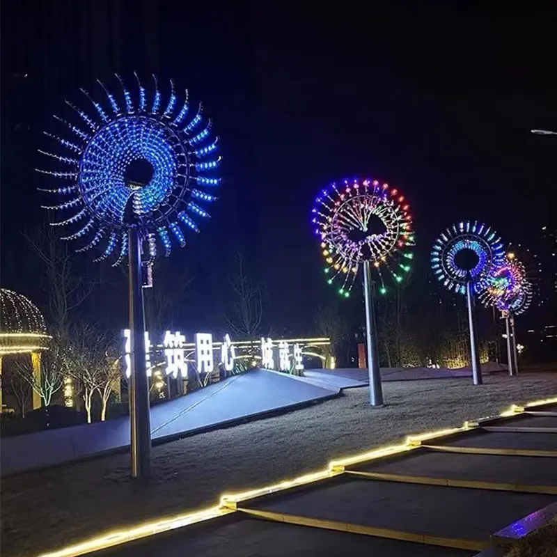 Interactive Outdoor Metal Art Wind Sculpture Playground Props Landmark Decoration for Display Space Outdoor Amusement Equipment