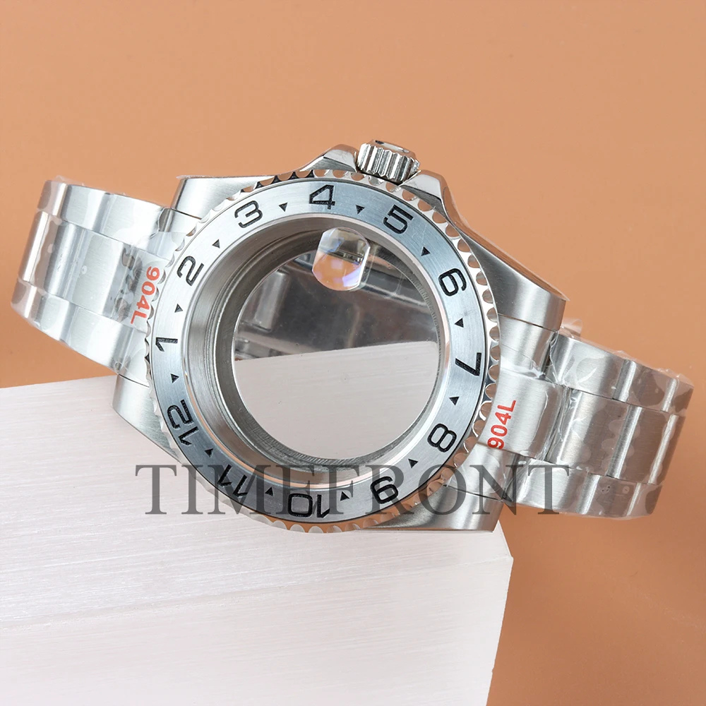 

Multi-functional 40mm Watch Case Fit GMT 12 Hours Bezel NH34 NH35 NH36 NH38 Movement 28.5mm Dial Sapphire Glass Oyster Watchband