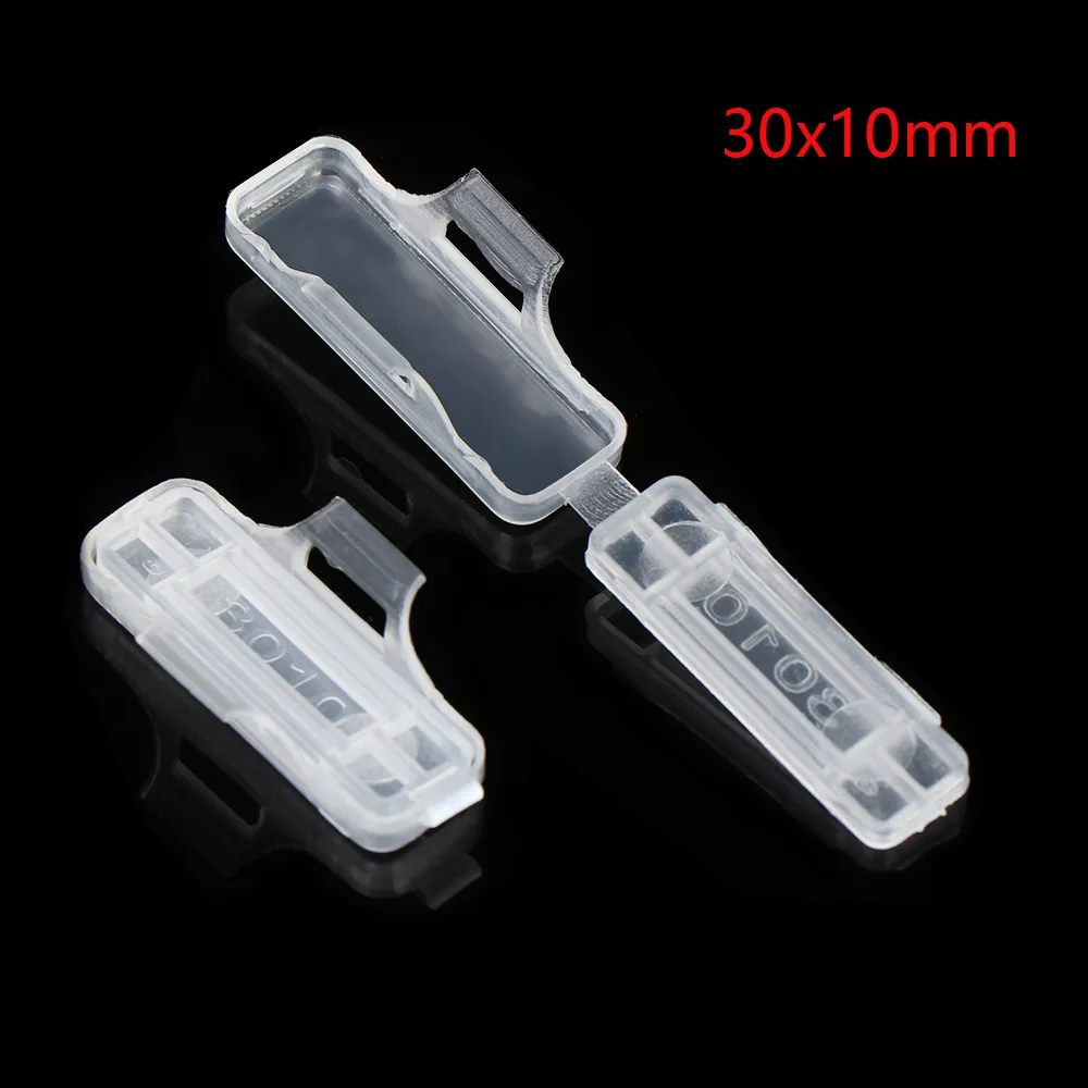 50Pcs Transparent Useful Cable Tie Marker Tool Display Sign Tag Box Cable Labels Identification Tags Fiber Organizers