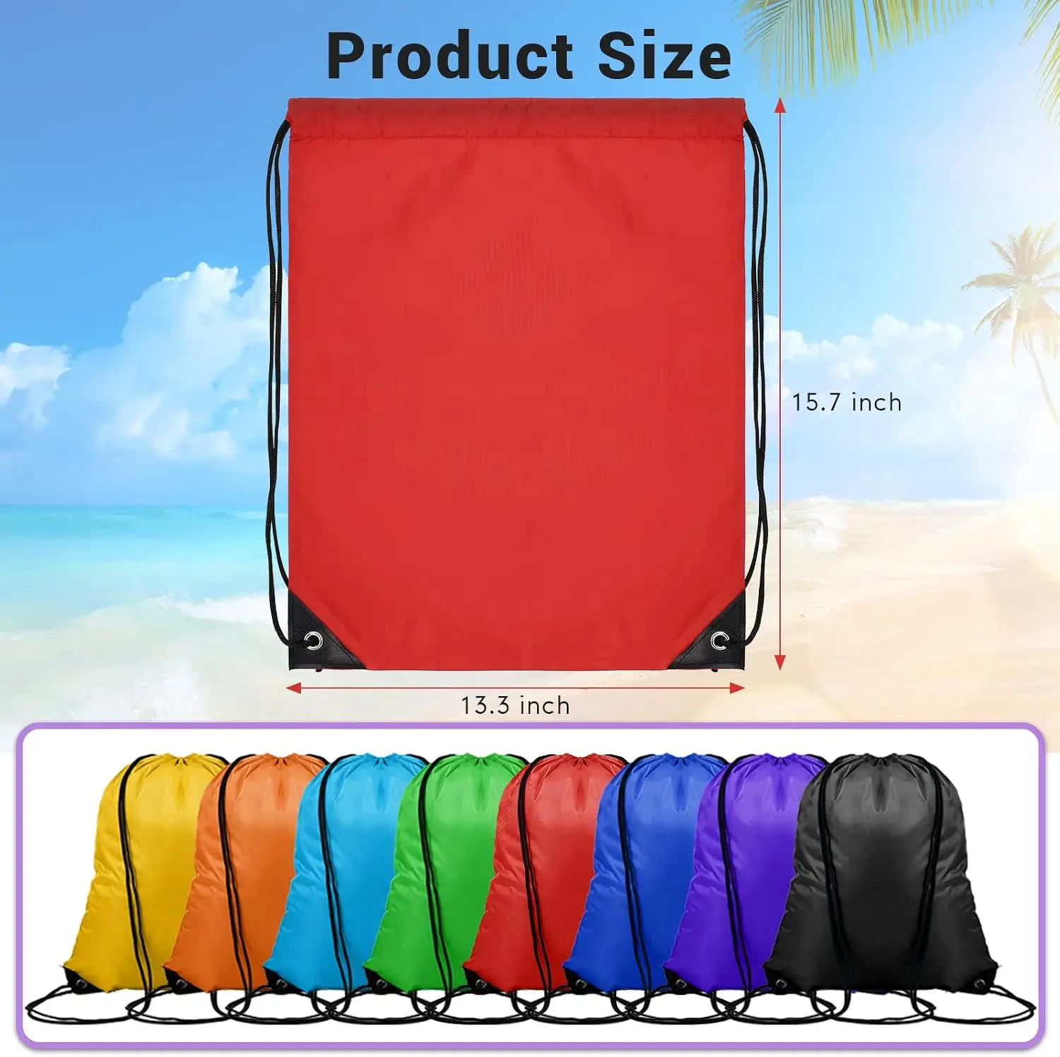 120 Pcs Drawstring Backpack Bulk, 8 Colors Nylon Sport Gym Bags | Draw String Bags, Nylon String Backpack Bulk,String Bag for School Teen Student, Reusable Mixed Color Sport Backpack Pack