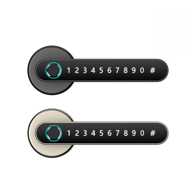 Home Bedroom Smart Door Lock Fingerprint BLE Password Keyless Automatic Smart Handle Lock