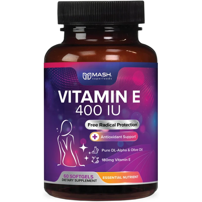 Hot Sales Vitamin E Capsules Improve Rough Skin Care Increase Immune System Supplement