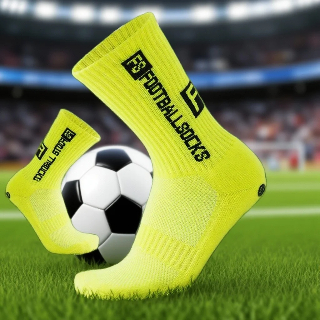Rutschfeste Fußballsocken mit Silikongriff für Herren, Fußball, Radfahren, Sport, rutschfeste Sportsocken, Größe 38–45
