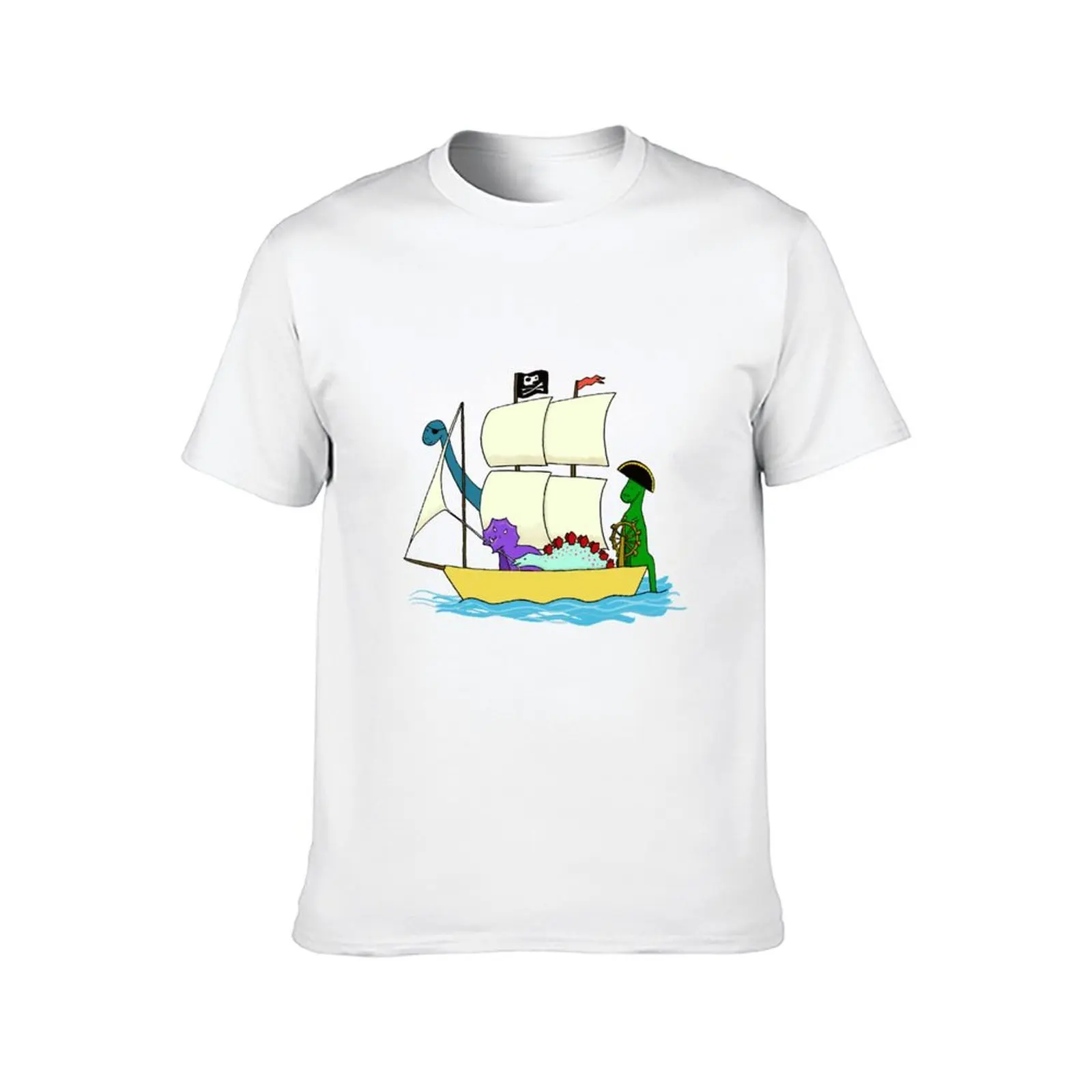 Dinosaur pirates sail the seven seas T-Shirt anime figures for a boy men tshirt