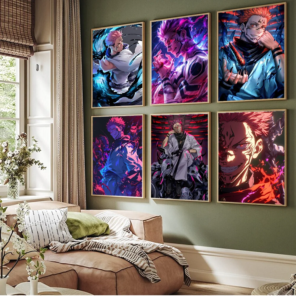 

Anime R-Ryomen S-Sukuna Good Quality Prints And Posters Waterproof Paper Sticker Coffee House Bar Posters Wall Stickers