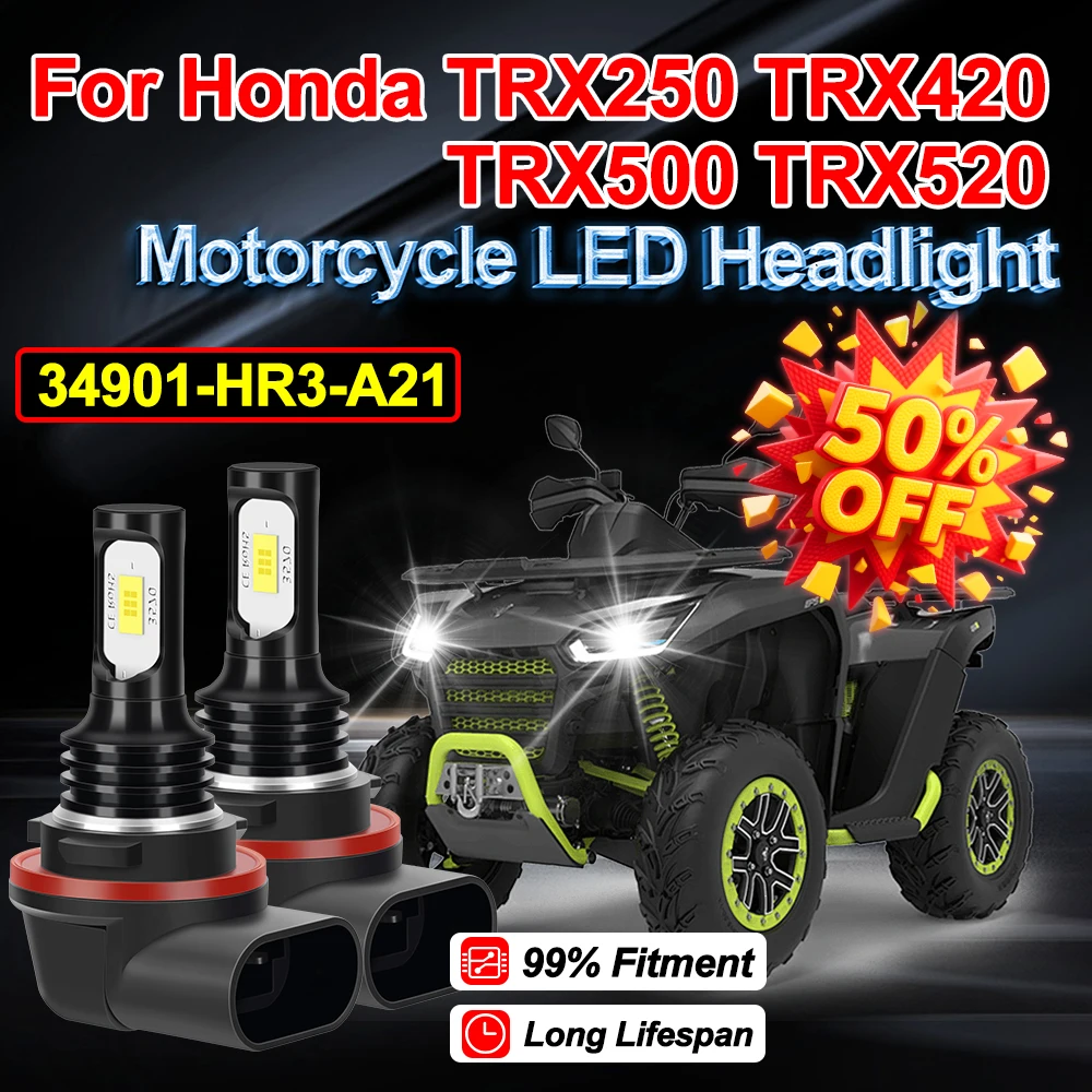 

34901-HR3-A21 Motorcycle Additional Headlight Bulb Auxiliary Lamp For Honda TRX250 TRX420 TRX500 TRX520 Left Or Right