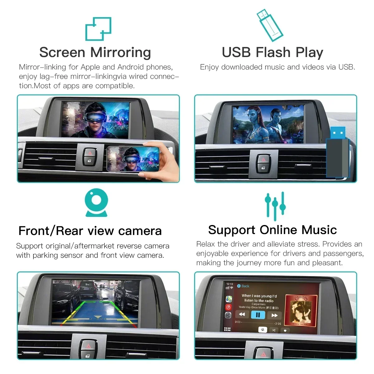 Wireless CarPlay for BMW NBT System 1 2 3 4 5 6 7 Series X1 X3 X4 X5 X6 MINI E60 E84 E70 F26 F25 F10 F11 F20 F21