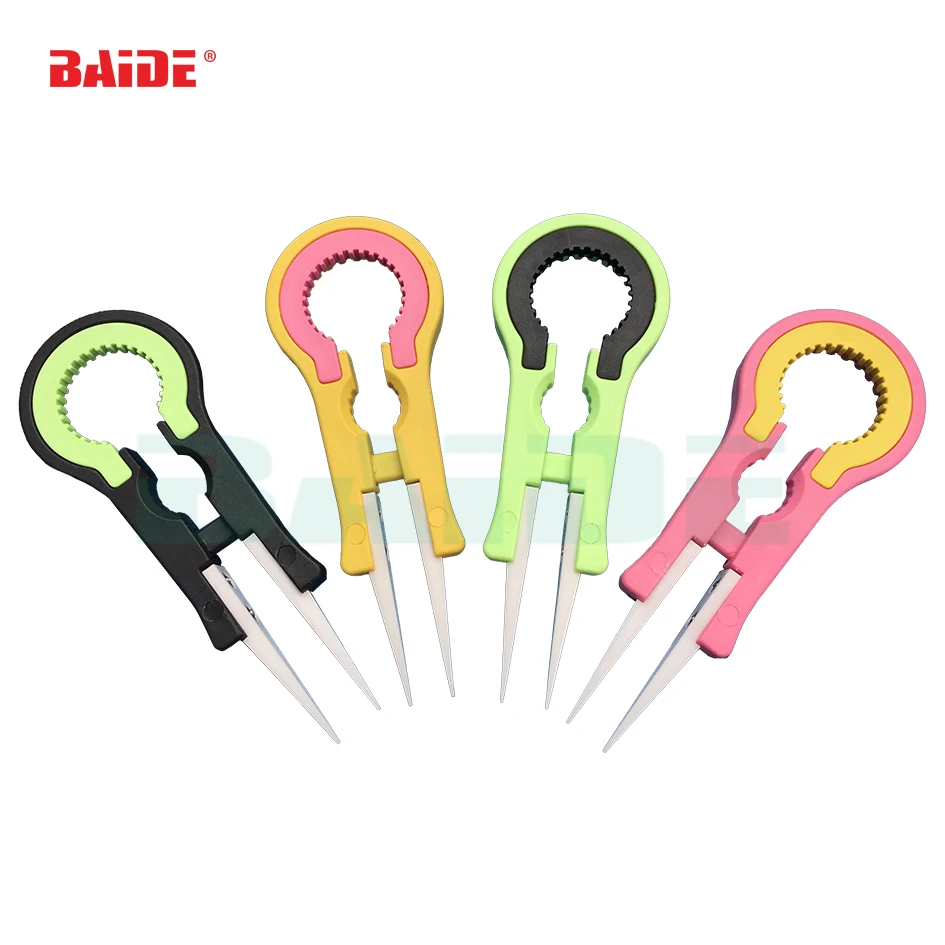 Wholesale Coil Father Vaper Twizer Wrapping Coiler Wire Spanner Tool Insulated Ceramic Tweezers for DIY RDA RBA TANK 100pcs/lot