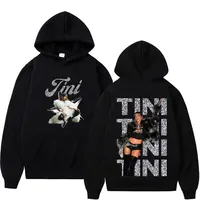 Singer Tini Stoessel álbum sudaderas con gráficos de doble cara hombres mujeres ropa Vintage de gran tamaño jerseys sudaderas con capucha de alta calidad
