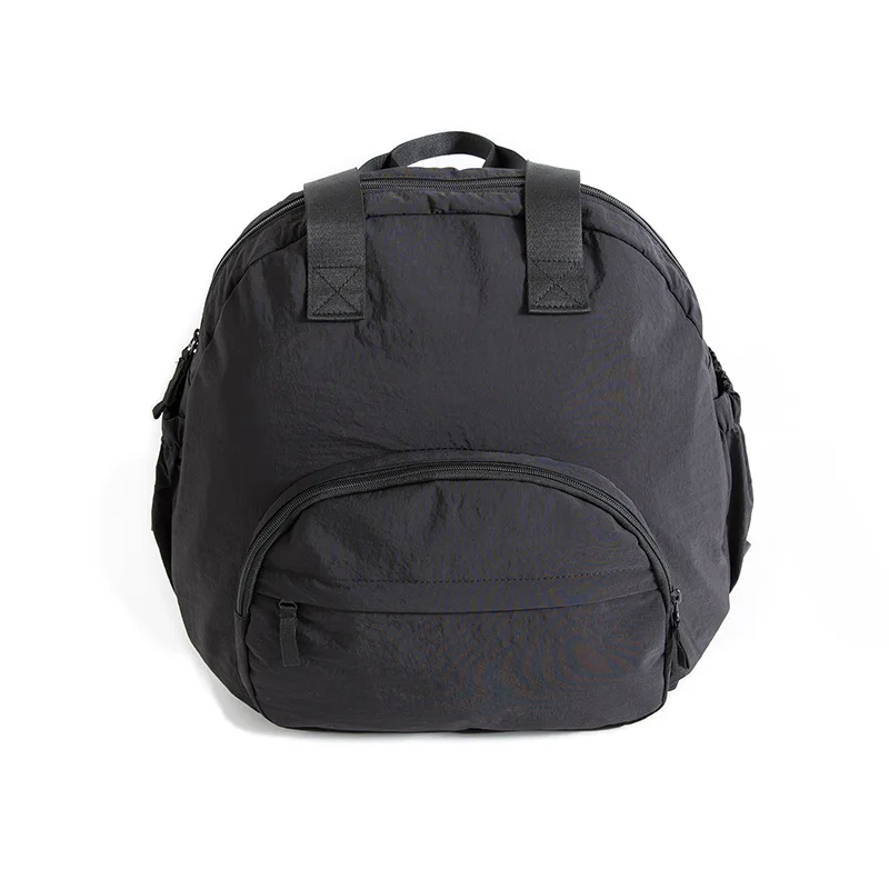 Mochila de nailon con bolsillo para hombre, ropa de calle, mochila escolar para ordenador portátil de gran capacidad, mochila informal negra para ir al trabajo, mochila de viaje para hombre