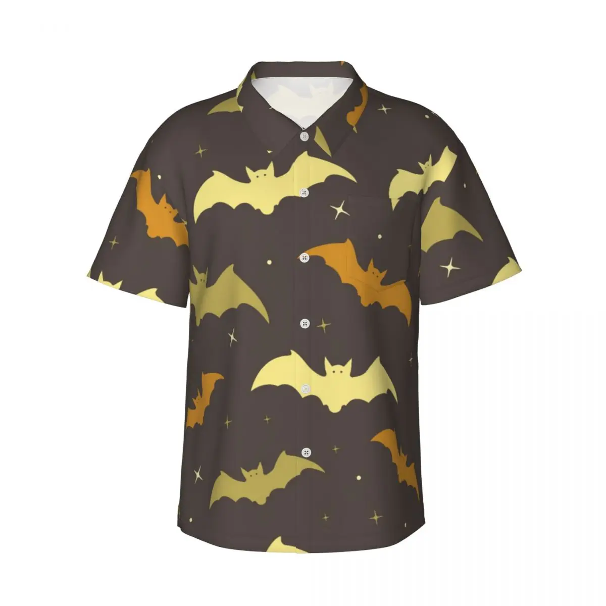 

Male Cartoon Bat Halloween Gothic Streetwear Shirts Short Sleeved Shirt Summer Graphic Unisex Casual Tops
