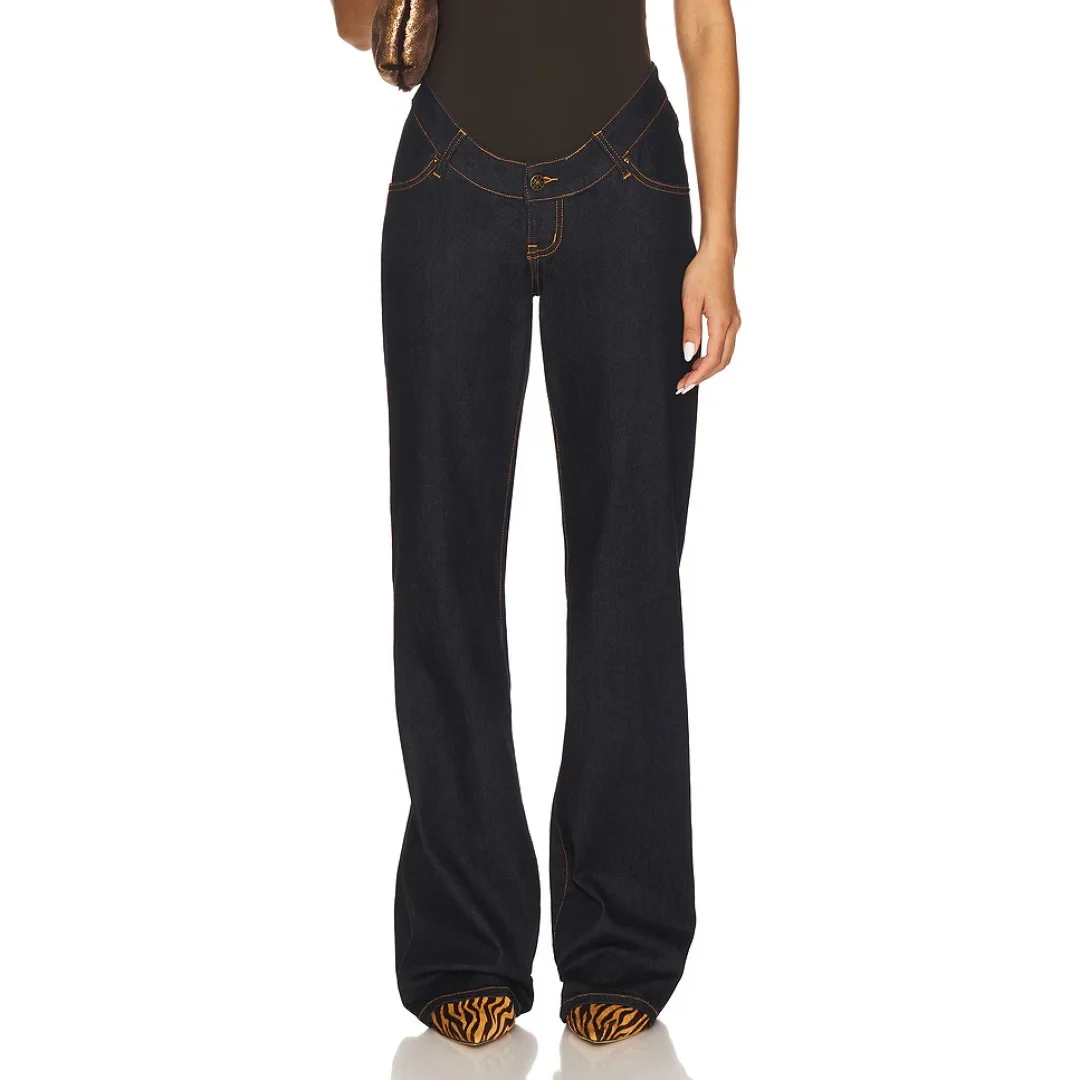 

2026 Women's Jeans, 100% Cotton, Washed Finish, High Waist, Women's Clothing, Skinny Pants, Y2K Style, New, Versatile Trousers