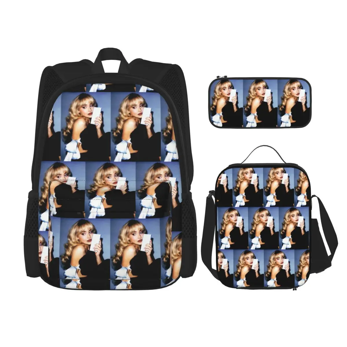 Sabrina Carpenter Eras Tour Backpacks Kids Bookbag School Bags Rucksack Lunch Bag Pen Bag Three-Piece Set