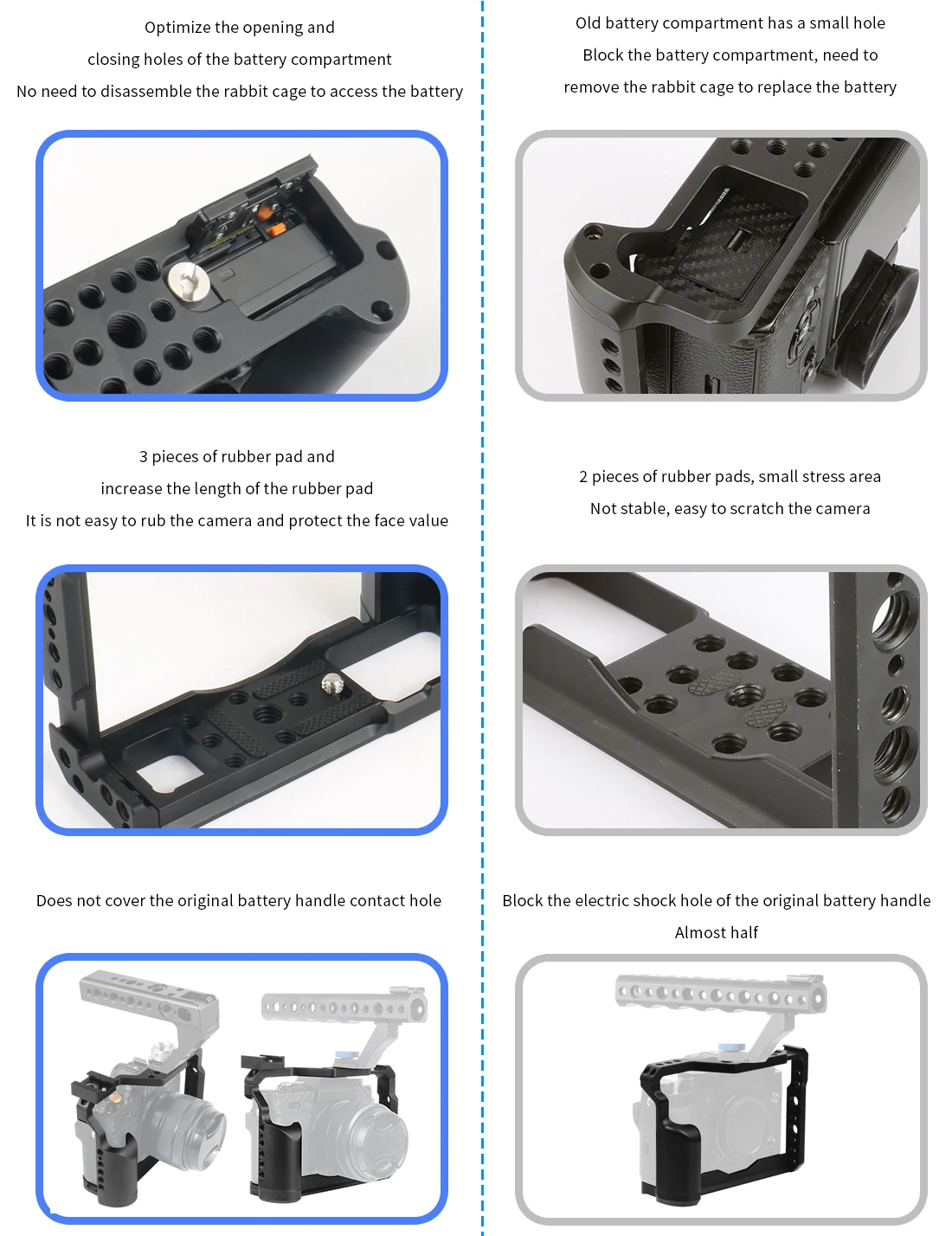 BGNing Aluminium Legierung Kamera Käfig Schutzhülle Stabilisator mit Kalten Schuh Halter für FUJI XT20/XT30 XT30II Kamera Schutzhülle – Detail 19