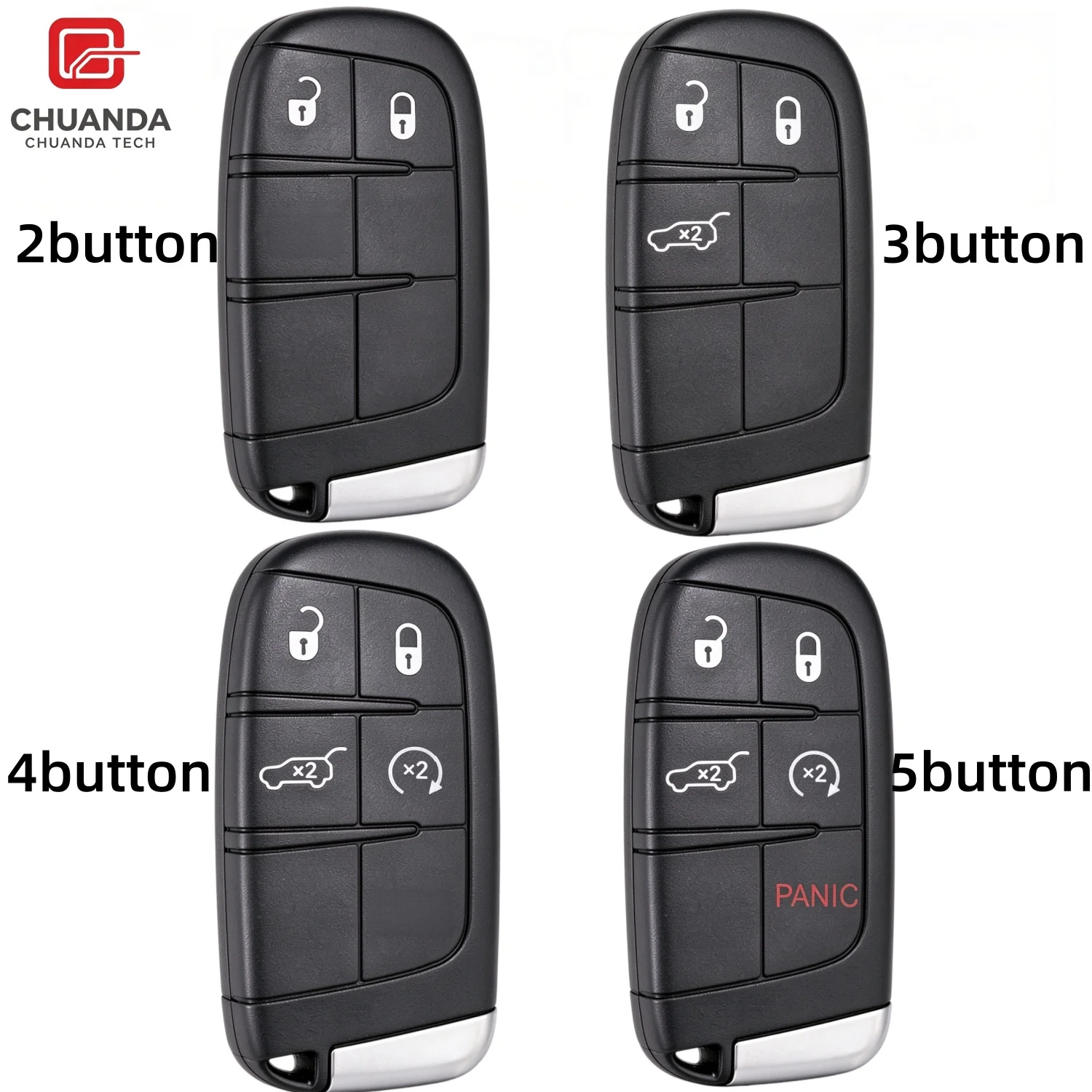 Original Factory Smart Key Suitable for Jeep, Dodge, Chrysler Smart Remote Keys, Brand New Original Factory, Original Factory Shell, Original Factory Motherboard, Id46 Chip 433Mhz