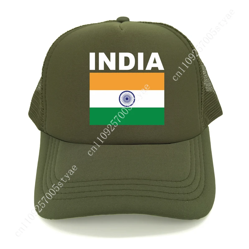 India Flag Trucker Caps Man Woman Baseball Cap Fashion Sunhat Adjustable Snapback Hat Outdoor Summer Breathable Dad Hats 5