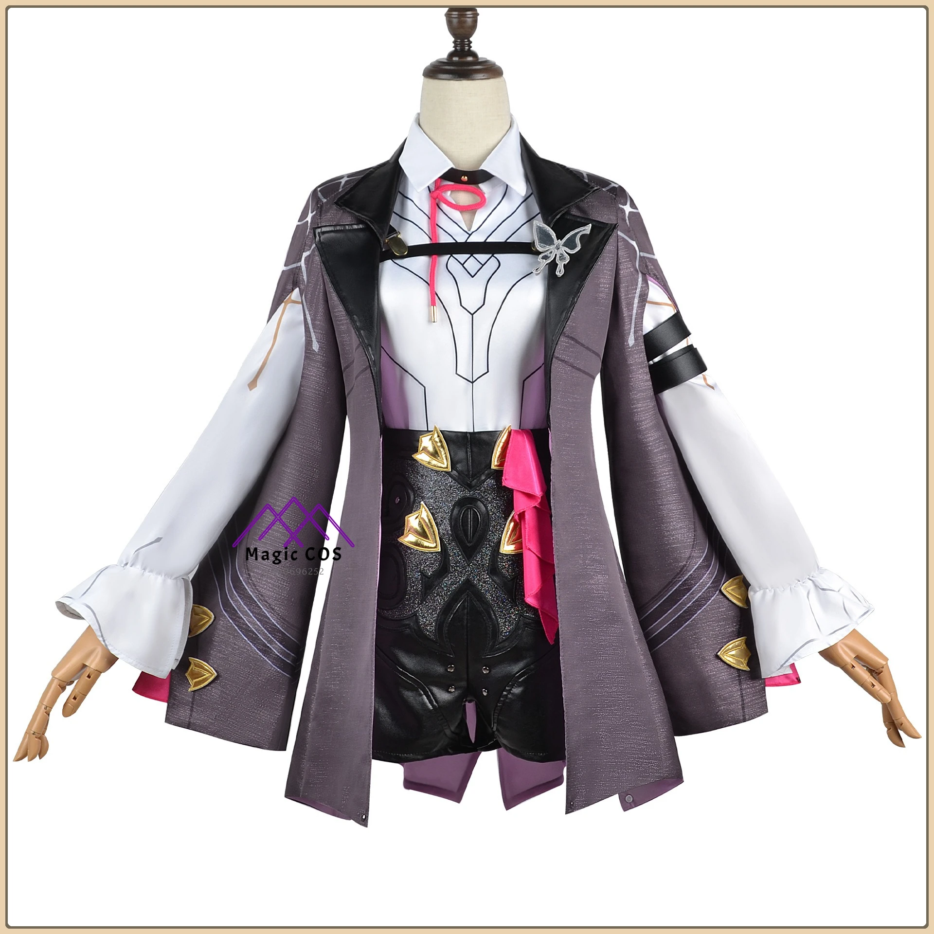 

Hot Game Honkai: Star Rail Kafka Cosplay Costume Women's Dress (Elegant Embroidered Style) High Quality Anime Outfit (Female)