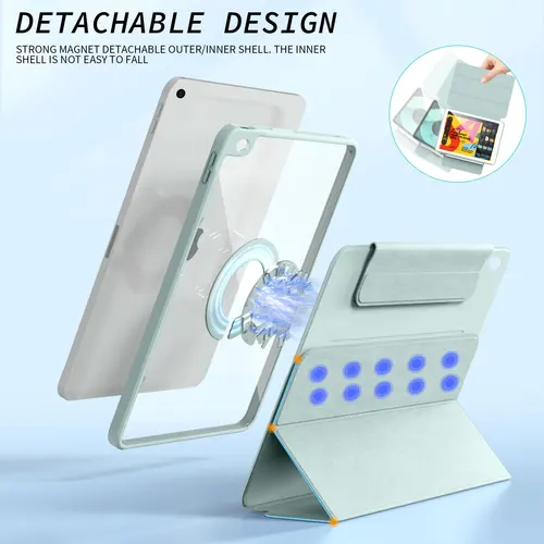 Imagen 2 del producto RBP para iPad 10 10,9 2022 Pro 11 12,9 funda magnética, para iPad Air45 10,9 carcasa trasera desmontable, para iPad 10,2 7/8/9th Mini6