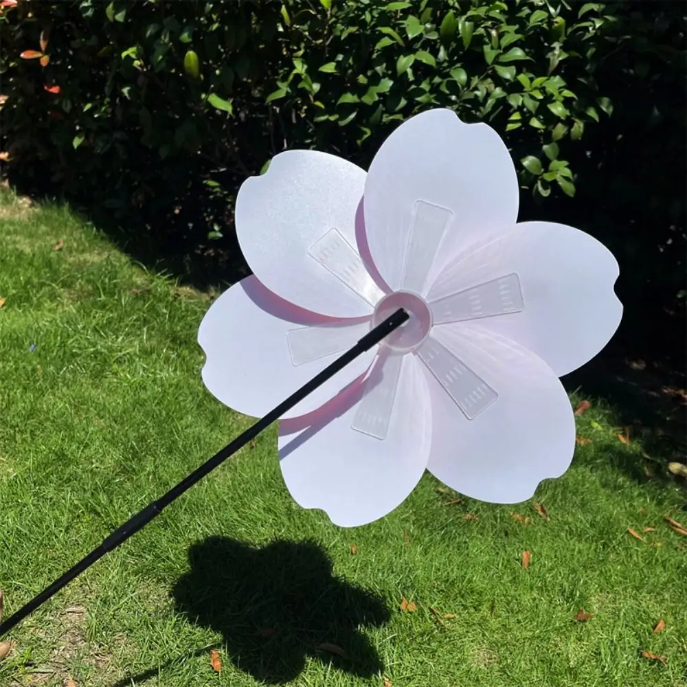 Mulino a vento rotante multistili Mulino a vento colorato Fiore di ciliegio Giradischi grande Diametro mulino a vento 35 cm Decorazione da picnic