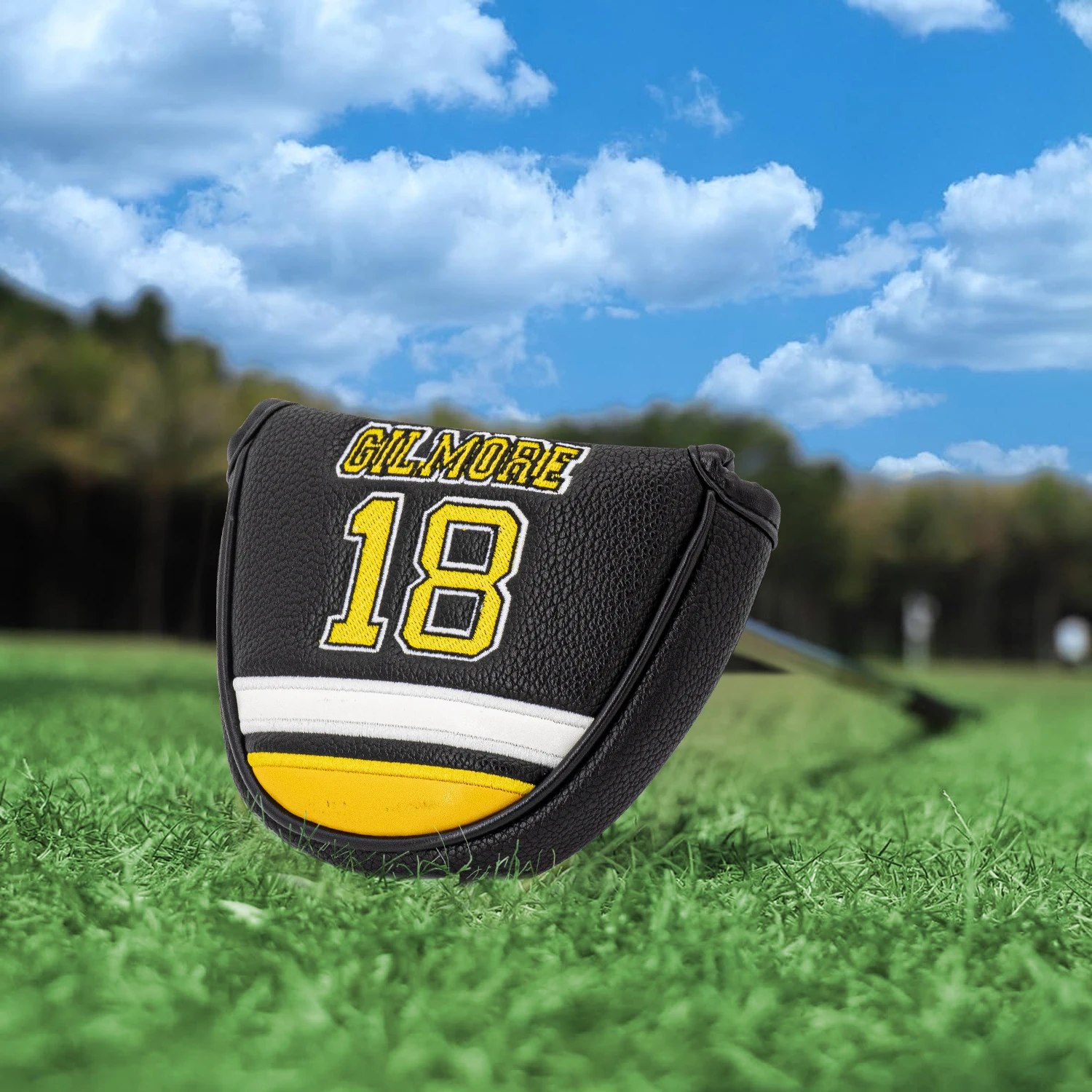 1pcs 18 Design black Golf Club Head Cover - Protective Durable Accessory for Golf Enthusiasts | Perfect for Daily Practice