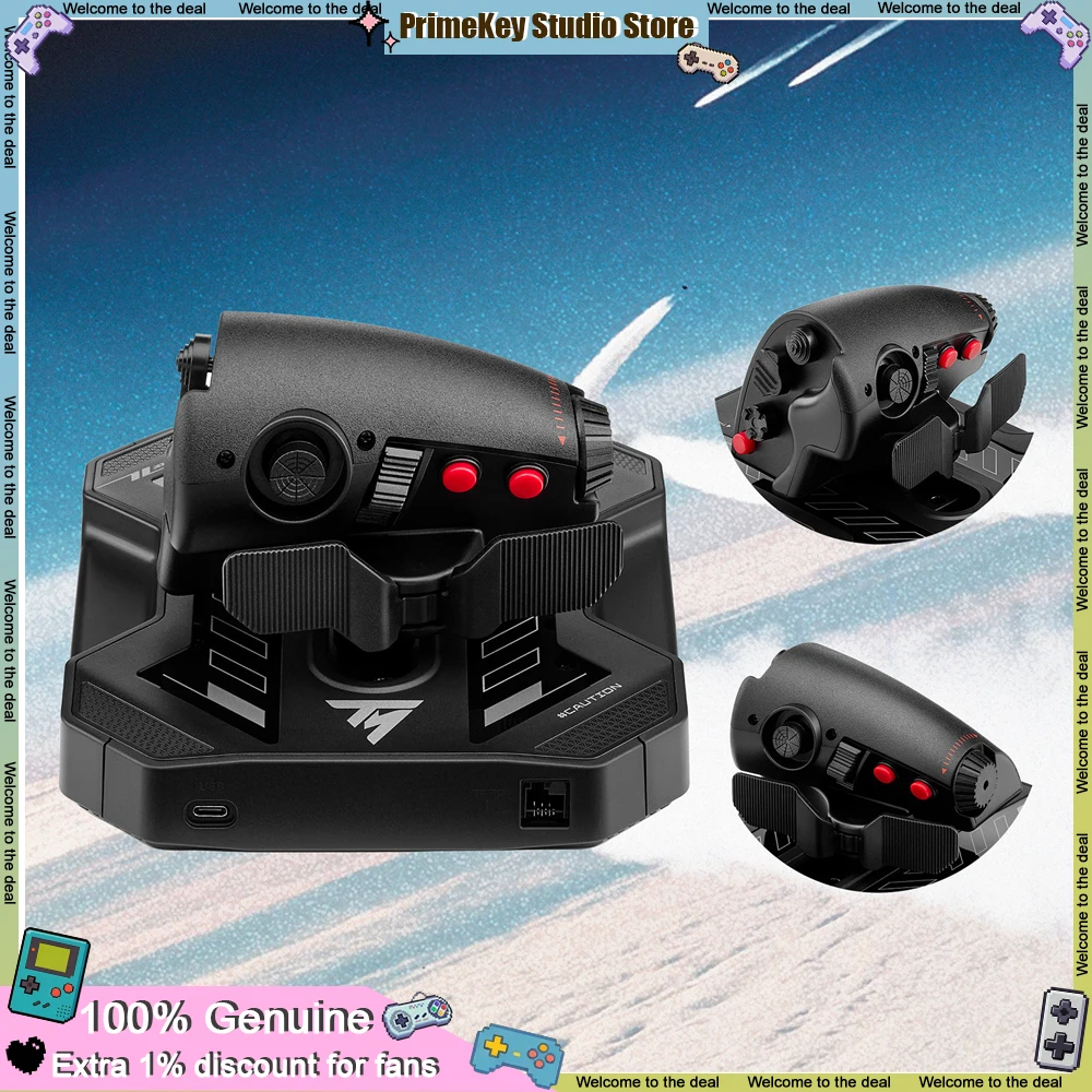 New THRUSTMASTER SOL-R6 Multifunctional Throttle for T16000/SOL Joystick Accurate and Durable Flight Game Accessories Gift