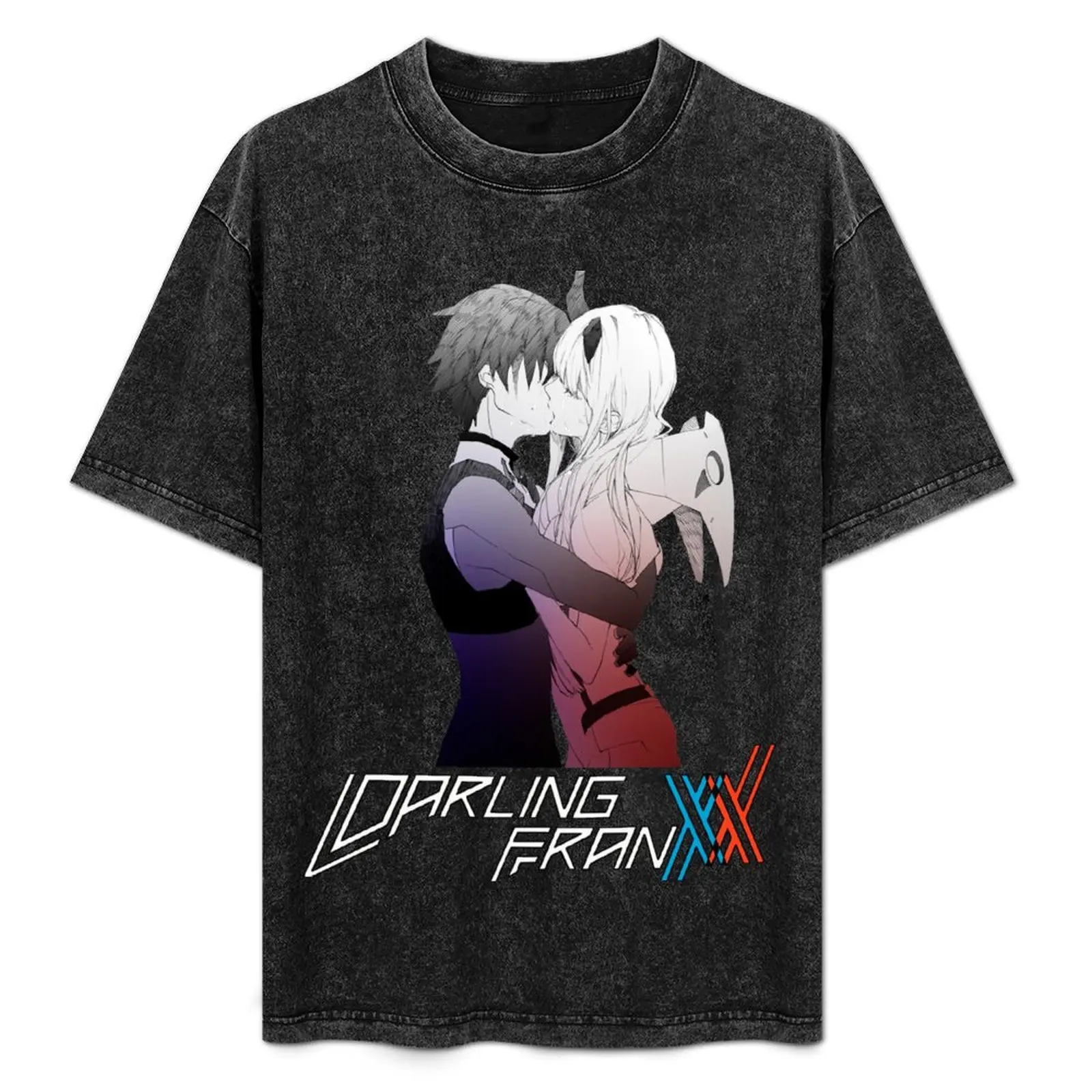 

Darling in the Franxx T-Shirt Abstract Pattern Print Top
