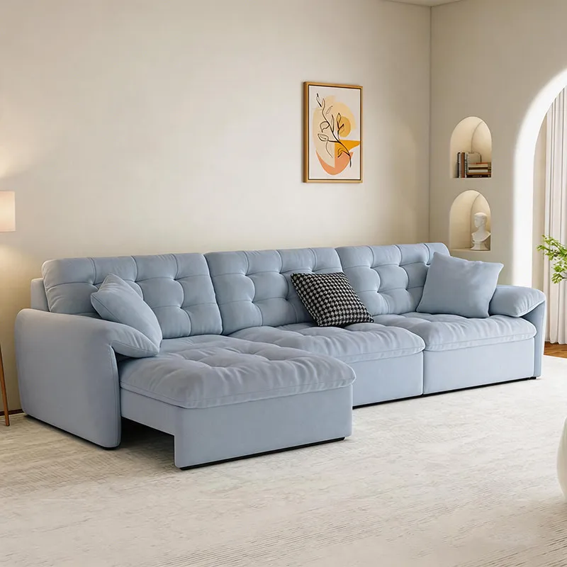 Pull Out Corner Living Room Sofas Oversized European Style Modular U Shape Recliner Sofa Luxury Lounge Divano Home Furniture