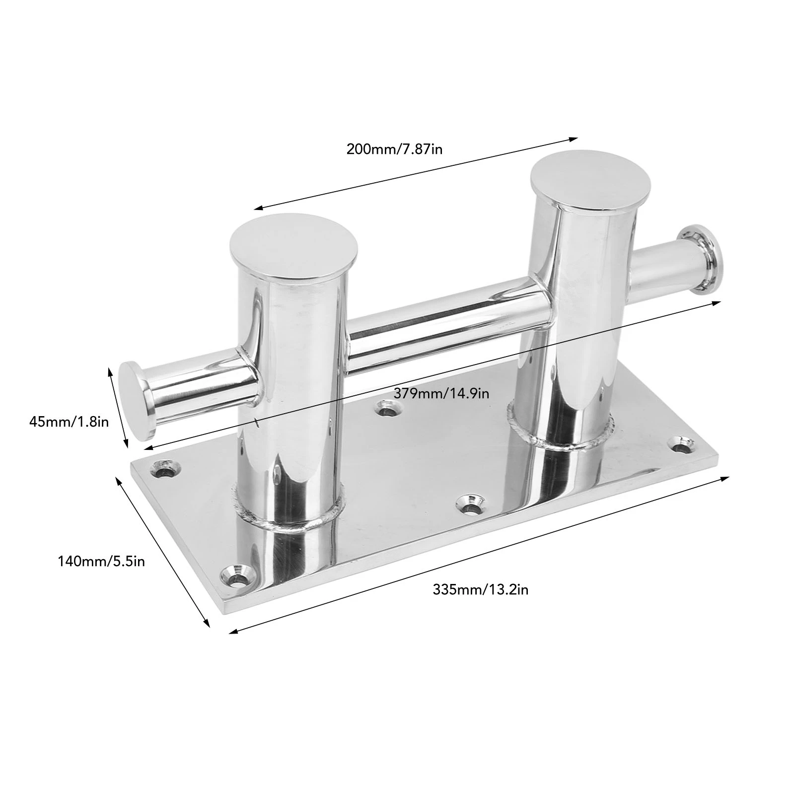 헤비 듀티 더블 볼라드 304 스테인레스 스틸 녹 방지 마리너 보트용 헤비 듀티 더블 크로스 볼라드