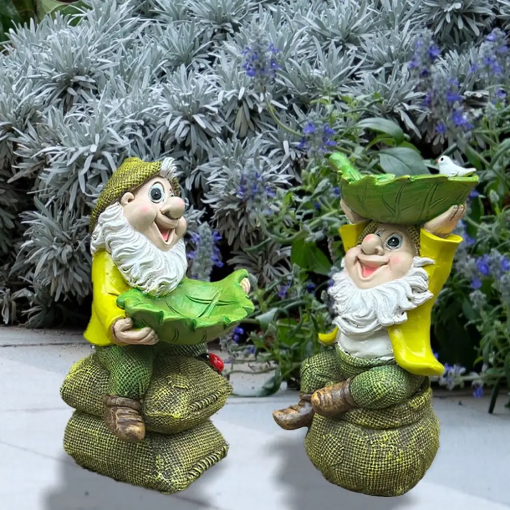 

Micro Landscape Decor Resin Dwarf Sculpture Ornament Cute Creative Bird Water Bowl Waterproof Art Statue Outdoor