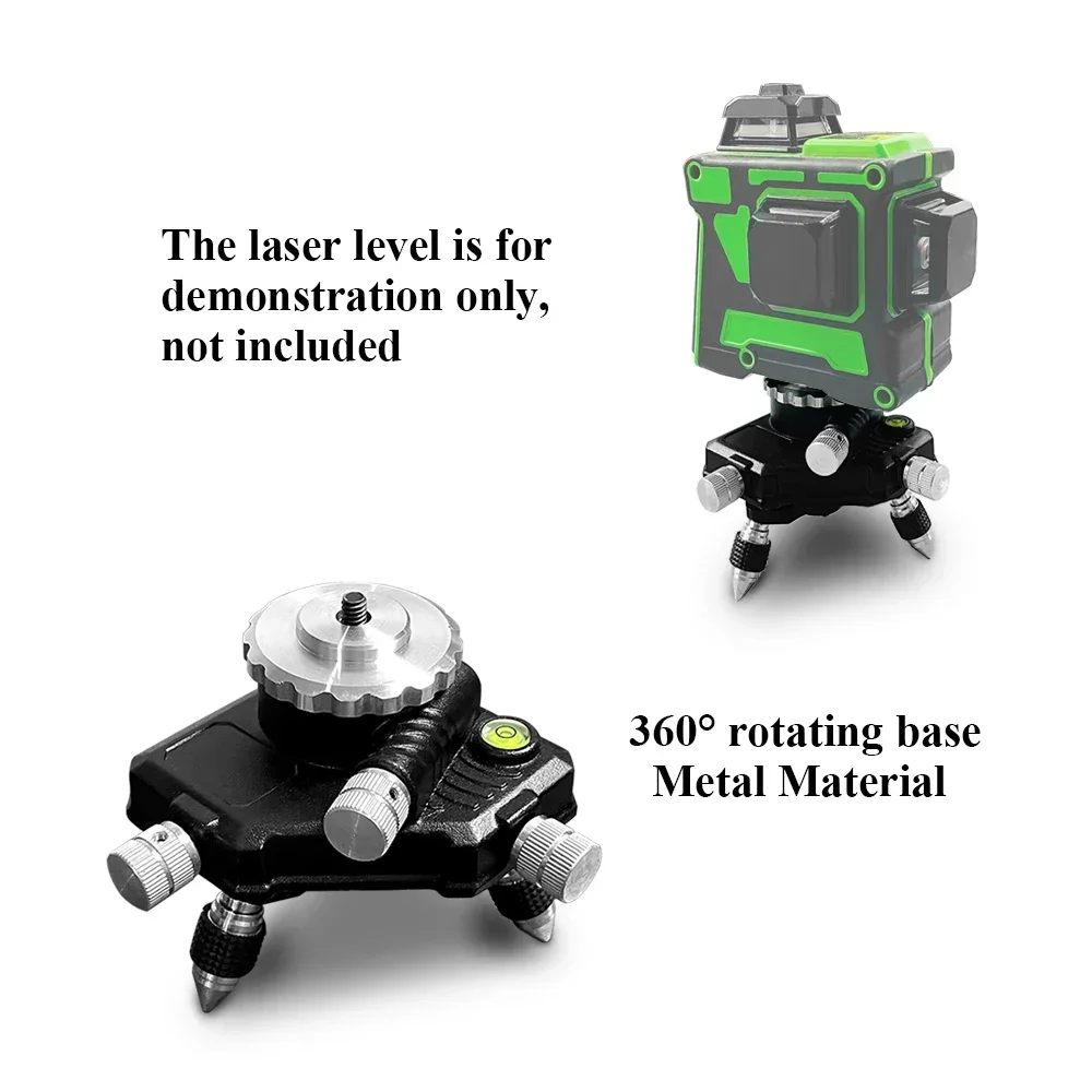 Adjustable Rotation Laser Level Metal Tripod Bracket 360 Rotation Base for 1/4 inch Interface Tripode Para Nivel Laser