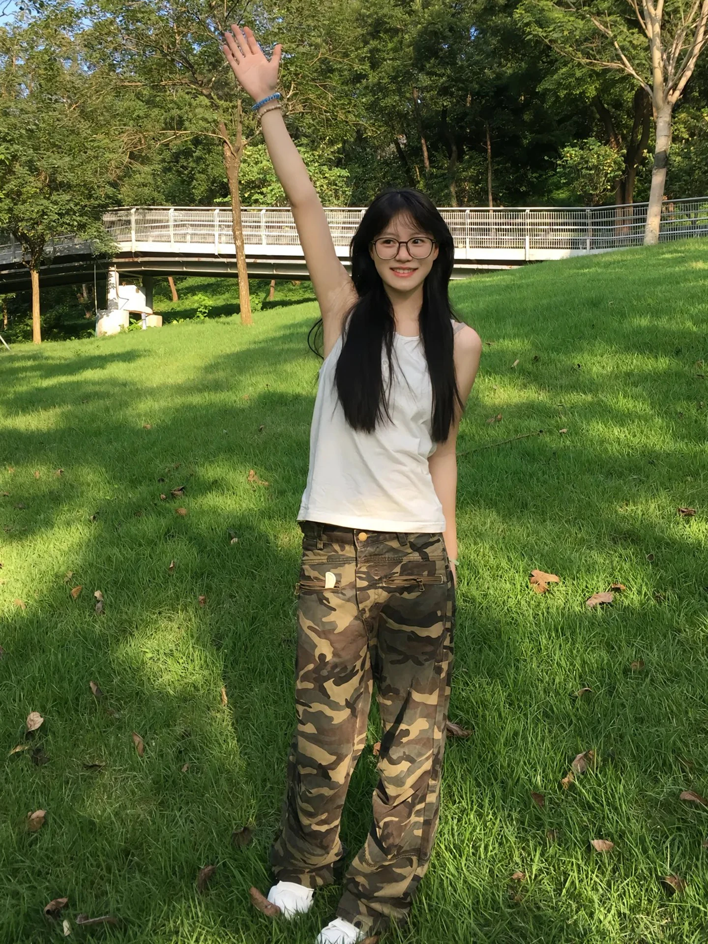 

Американские джинсовые брюки-карго унисекс с камуфляжным принтом, летние, с карманами на молнии, ретро, с высокой талией, широкие штанины, рабочая одежда