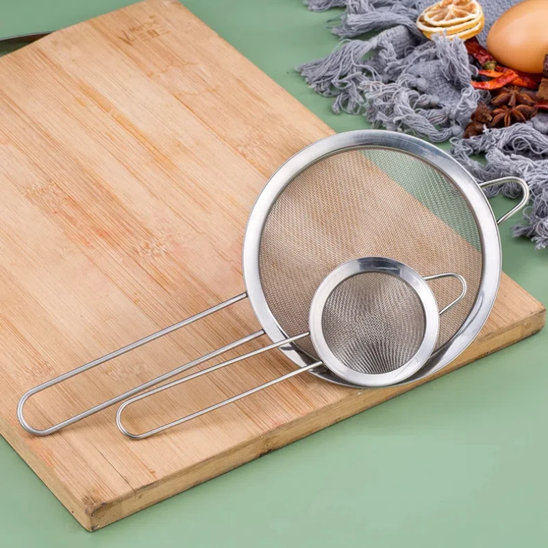 Stainless Steel Fine Mesh Flour Sifter with Handle Baking Sieve Strainer for Kitchen Cake Cookie Making image 2