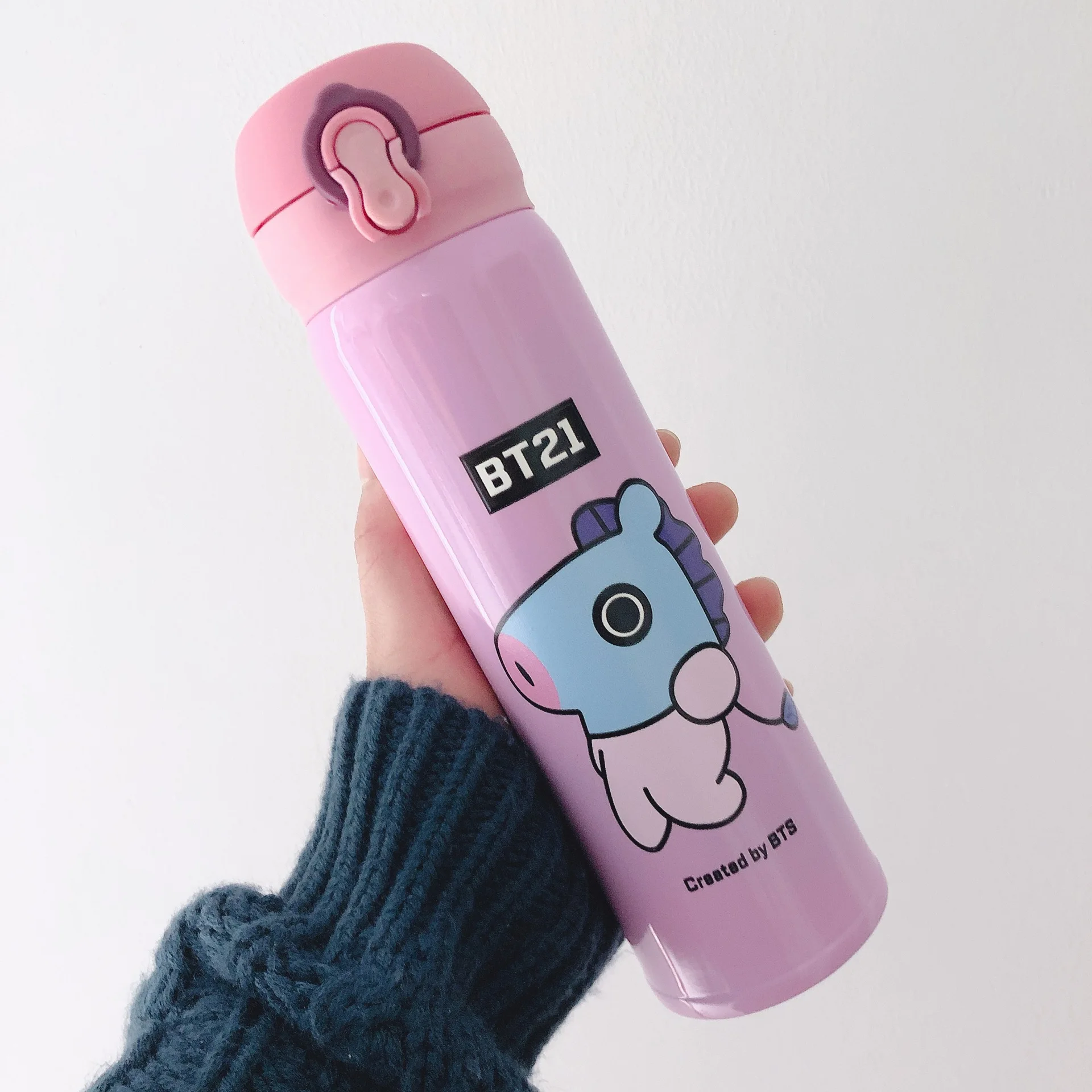 BT21 Surrounding Water Cup Insulated Cup Same Style Supporting Student Cute Stainless Steel Cup Accompanying Cup