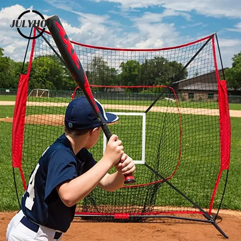 Red de respaldo de béisbol portátil, Red de práctica de béisbol, accesorios de entrenamiento de bateo, golpear y Pitching