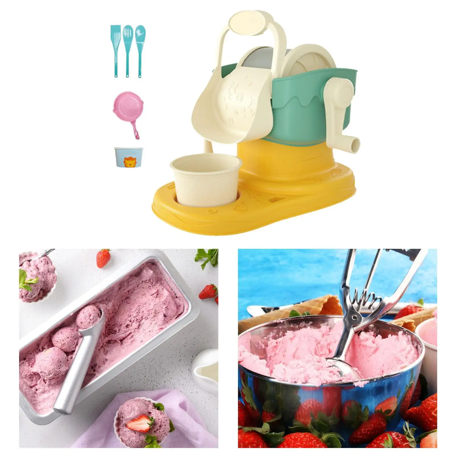 Kids DIY Ice Cream Maker, Kids Ice Cream Kits Slushy Machine, Ice Cream Making Toy, DIY Edible Slushie Machine,