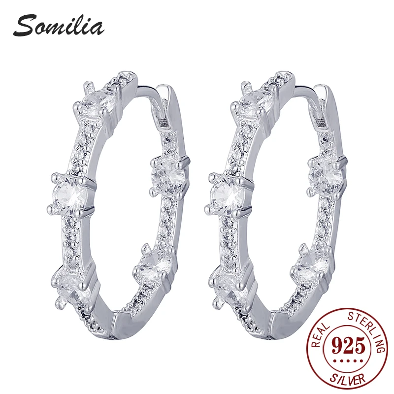 

SOMILIA - Luxury Romantic Women's Jewelry 925 Pure Silver Earrings for Women, Versatile Girlfriend Gifts