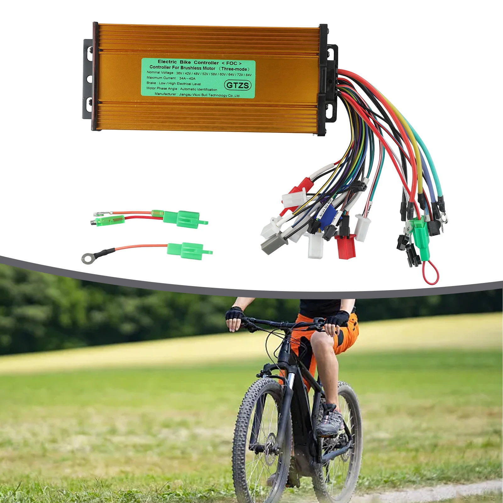 High Quality Controller E-Bicycle Controller Part Electric Bicycle Controller Brushless For 1200W 1200W 48V/60V/72V Metal 15mos