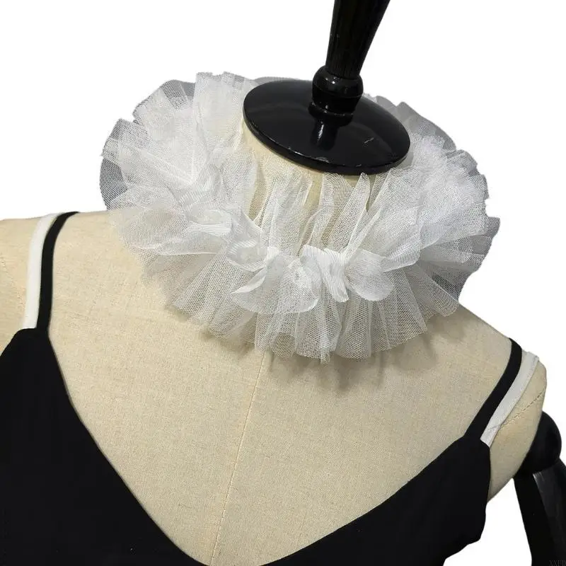 xxfd 르네상스 엘리자베스 삐걱 거리는 목걸이 갓 choker 스카프와 손목 커프