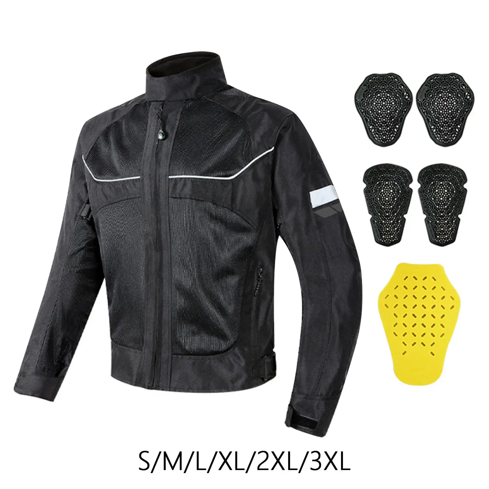 

Motorcycle Jacket, Motocross Jacket Adjustable Breathable Racer Protection