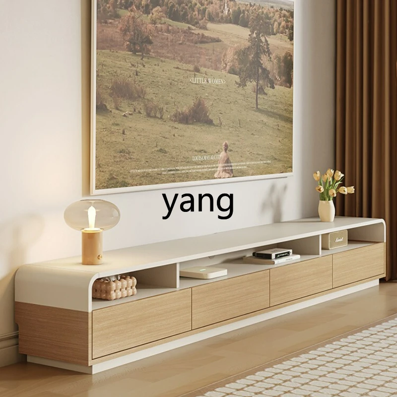 

LTT Cream Wind Floor TV Cabinet Living Room Light Luxury Locker Household Bedroom TV Cabinet
