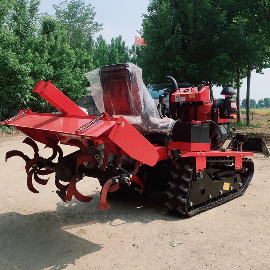 Crawler Multi-function Rotary Tiller Diesel Power Back  Agricultural   Motorbineuse