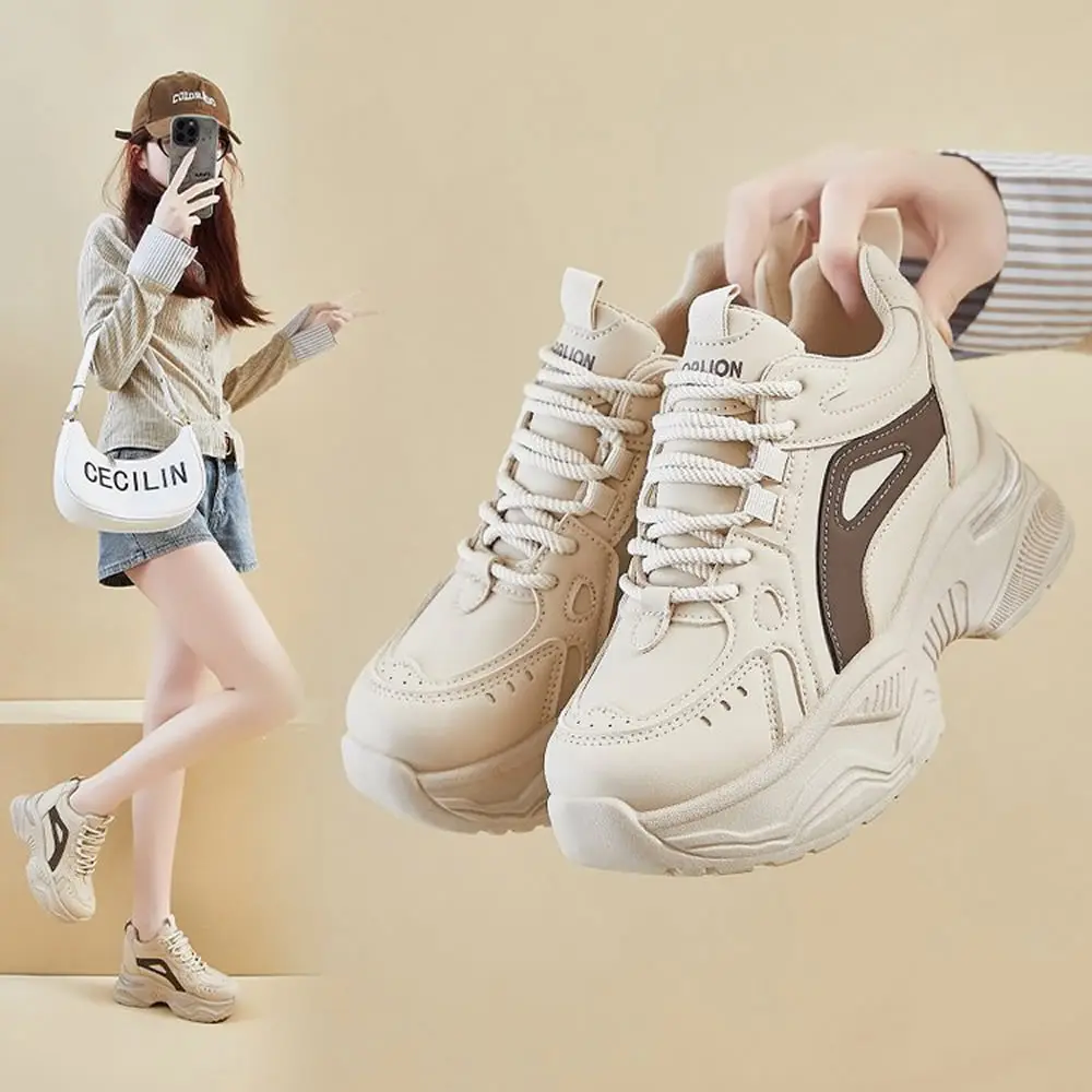 أحذية Dad oes النسائية مع زيادة داخلية قابلة للتنفس أحذية رياضية صيفية متعددة الاستخدامات كاجوال كورية Sle