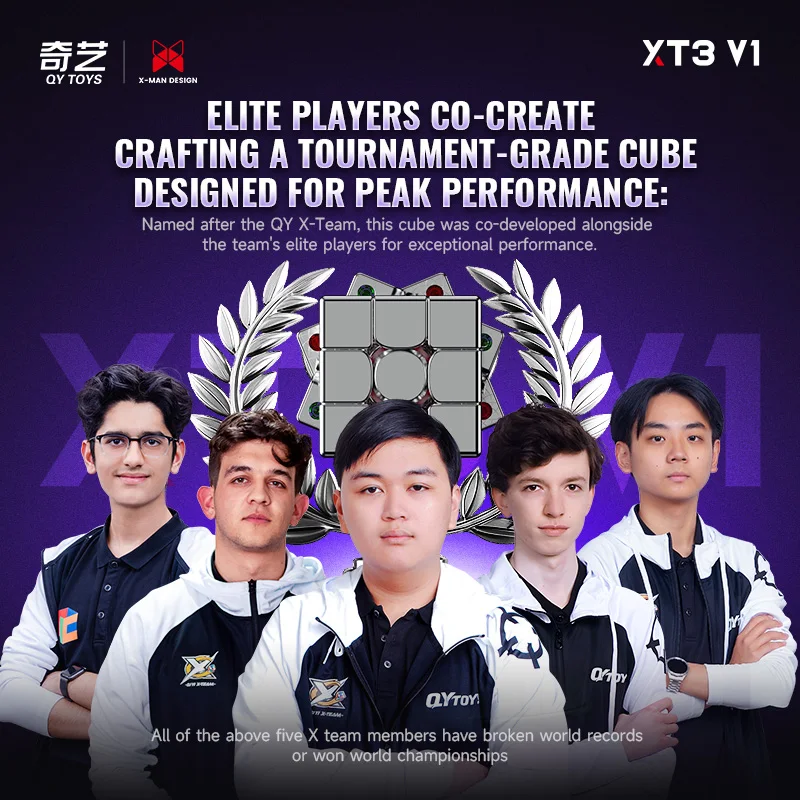 Qiyi XT3 V1 3x3 مكعب المغناطيسي المهنية سباق المكعب السحري الرائد الأشعة فوق البنفسجية بايونير UV لغز لعبة الأطفال