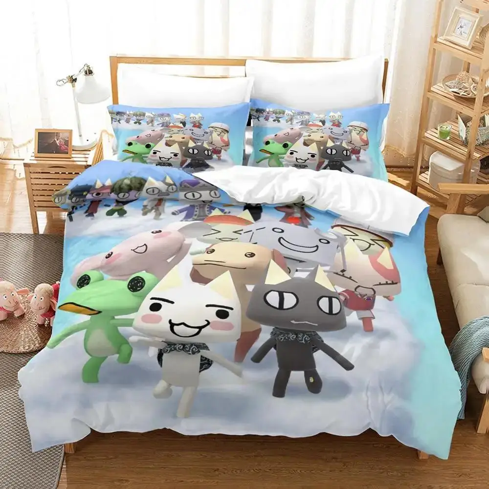 Cute Inoue Toro Bedding Set Single Twin Full Queen King Size Bed Set Adult Kid Bedroom Duvet Cover Sets 3D Anime Bed Sheet Set