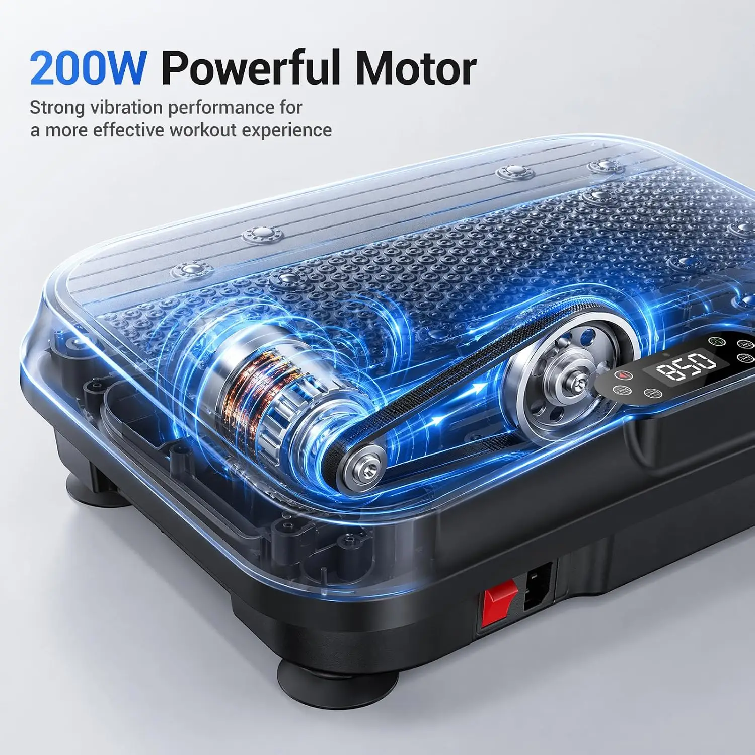 Vibration Plate Fitness Platform Exercise Machine Vibrating Shaking Workout | 120/250 Speeds 350/450LB Capacity with Resistance