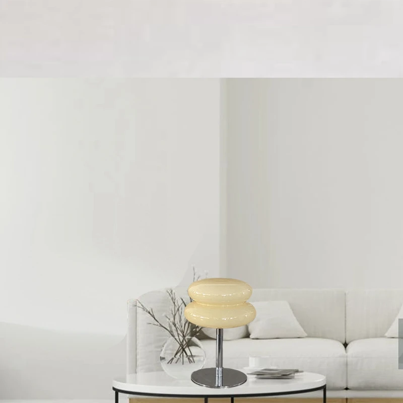 LICE-Retro ไข่ Tart โคมไฟ MID Century Modern โคมไฟเห็ด USB โคมไฟตั้งโต๊ะ Trichromatic Dimming ห้องนั่งเล่นบรรยากาศโคมไฟ