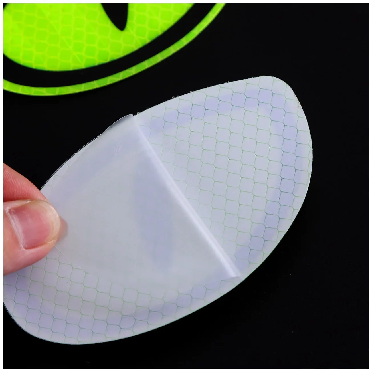 1 زوج مضحك الدراجة ملصق عاكس ملصق حائط من الفينيل عيون كبيرة دراجة سيارة ديكور للنوافذ الزجاج الخارجي اكسسوارات السيارات الديكور