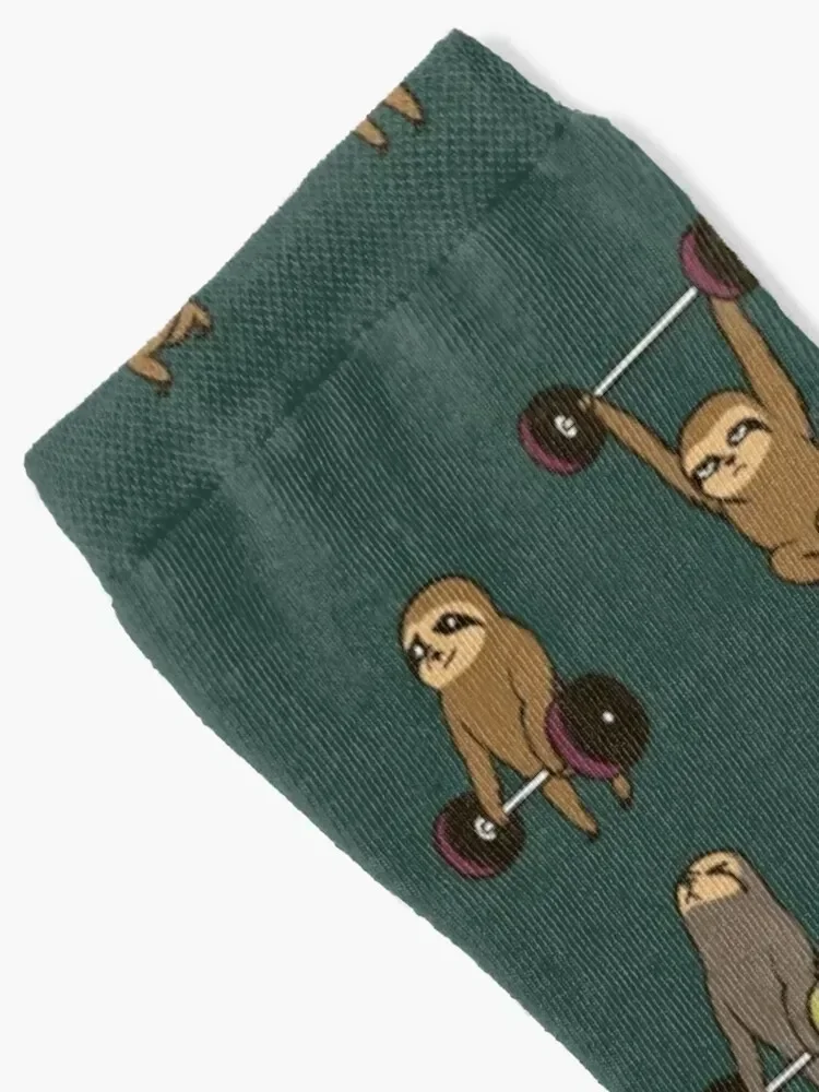 Funny sloth weightlifting Socks FASHION warm winter Socks Women's Men's