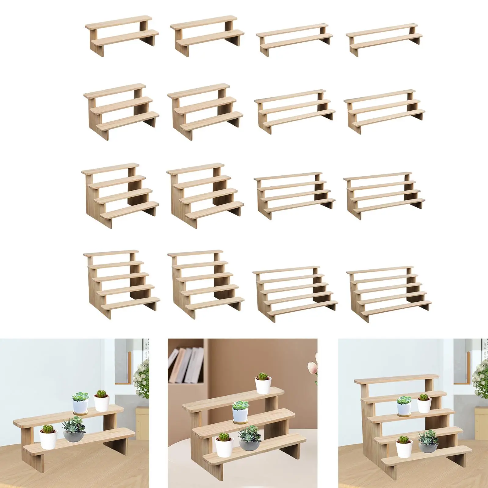 

Деревянная подставка для дисплея, подставка для кексов для коллекции кукол, фигурка игрушки