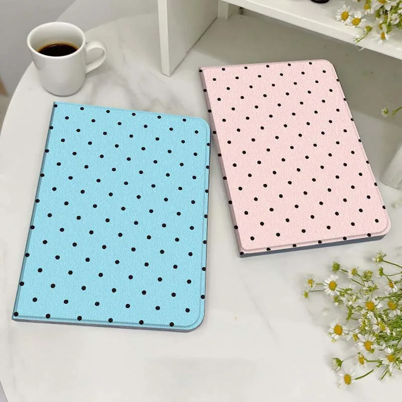 

Black polka dot pattern Tablet Case For Legion Xiaoxin Pad Y700 K10 M10 P11 K11 Pro Plus 10.6 11.5 Inch 2021 2023 2025